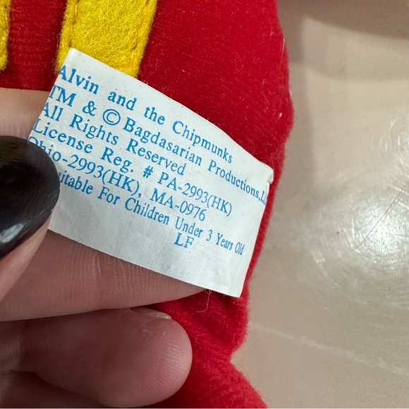 Vintage Alvin and the Chipmunks Easter Bunny Plush Toy Network - Picture 3 of 6